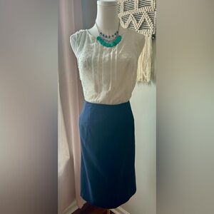 Calvin Klein Navy Blue Pencil Skirt Size 12